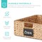Best Choice Products Set of 4 16x12in Woven Water Hyacinth Pantry Baskets w/ Chalkboard Label, Chalk Marker